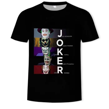 Suvel kuuma Joker meeste riided 3D printe meeste t-särk joker nägu mood vabaaja Harajuku meeste lühikesed varrukad O-kaeluse jaoks naljakas ülalt tees