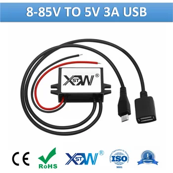 XWST DC 12V 24V 36V 48V 60V 72V 80V 5V Väljund 8-85V, et 5Volts astuma USB Converter With Auto Laadija Toide