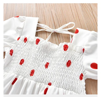Beebi Tüdrukute Riided Suvel Uus Mood Ring-Kaela Dot Print Kihiline Pulm Kleidid Baby Laste Kostüüm 2 Kuni 8 Aasta Tüdrukud Kleit