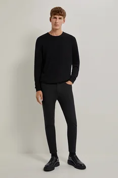 Kõhn must meeste vabaaja püksid püksid hming-stiilis za 2021 mehed sheining mees püksid püksid