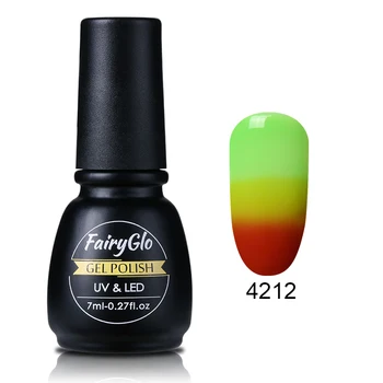 FairyGlo 7ml Temperatuur vahetad Värvi, Küünte Geel-Lakk Maha Leotada UV LED Vernis Semi lõplik Küünelakk UV Gel Polish Värvi