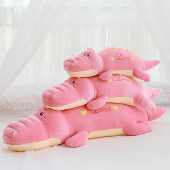 Cute cartoon alla puuvill dinosaurus krokodill kaisus nukk topis suur magab padi sõbranna