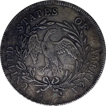 Ameerika Ühendriikide Mündi 1798 15 Tähte Vabaduse Draped Rind Üks Dollar Väikeste Eagle Cupronickel Hõbetatud Koopia Mündid