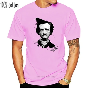Edgar Allan Poe T-särk, Meeste T-Särgid Ronk Geomeetriline Graafika Riided Luule Tshirt Puuvillased Topid Tees Art Designer