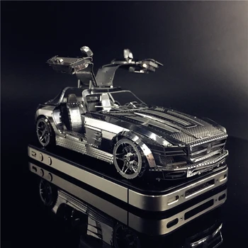 DIY 3D-Metallist Mudel-Komplekt Liblika Tiiva sportauto Assamblee Mudel Laseriga Lõigatud Mudel Puzzle Täiskasvanute Mänguasjad Kodus Laua Jõulud Decortion