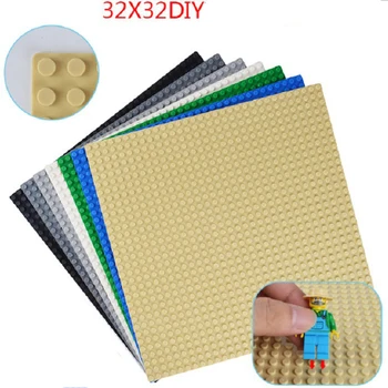 Doppelseitige Alus Platten Kunststoff Kleine Ziegel Baseplates Kompatibel Klassische Abmessungen Bausteine Bau Spielzeug 32*32
