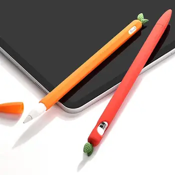 Pehme Porgand Silikoon Apple Pliiats 1 2 Juhul Ühildub IPad Tablet Touch Pen Pliiatsiga Kaitsev Ümbris Kate Coque