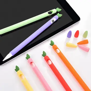 Pehme Porgand Silikoon Apple Pliiats 1 2 Juhul Ühildub IPad Tablet Touch Pen Pliiatsiga Kaitsev Ümbris Kate Coque