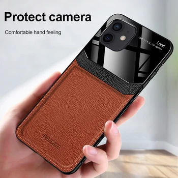 Põrutuskindel Case For Iphone 12 Pro Max Mini Luksus PU Nahk Magnet Raske tagakaane Kaitse Mobiiltelefoni Juhul