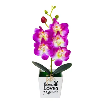 Kunstlik Butterfly Orchid Bonsai Võltsitud Lille Pott, kodumööbel Decor Kunstlikud Lilled Pot Home Decor