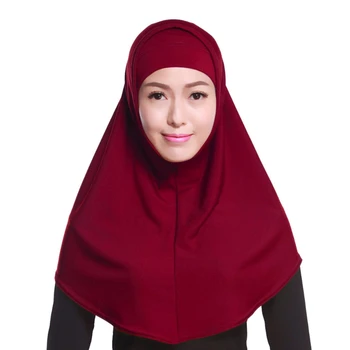 Naiste 2 Piece Tahke Värv Amira Jersey Moslemi Hijab Pehme Puuvillane Stretch Pea Salli Toru Sisemine Underscarf ühise Põllumajanduspoliitika Kapuuts