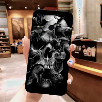 Skelett Keskmise Sõrme Telefoni Juhtudel Xiaomi Redmi märkus 7 8 9 t k30 max3 9 s 10 pro lite