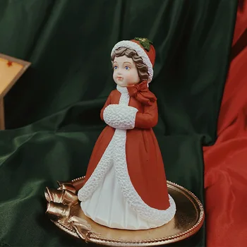 Jõulud Printsess Silikoon Küünal Hallituse 3D Aroomiteraapia Krohv, Seebi, Parfüümide Käsitsi valmistatud Ornamendid Hallituse jõuluehe