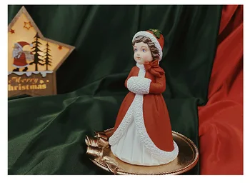 Jõulud Printsess Silikoon Küünal Hallituse 3D Aroomiteraapia Krohv, Seebi, Parfüümide Käsitsi valmistatud Ornamendid Hallituse jõuluehe