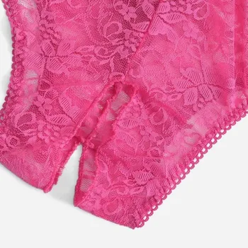 2XL Aluspesu Naiste Sexy Lilleline Pits Aluspüksid Crotchless Erootiline Naistepesu Daamid Õõnes Pitsiline Püksikud Seksikas Rihmad Naiste G-stringid