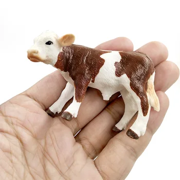 Farmi Kodulinnud Armas Simulatsiooni Mini Piima Lehma Karja Pull on Vasika Pvc Plastikust Loomade Mudel Mänguasi Tegevus Arvandmed Decor Kingitus Lastele