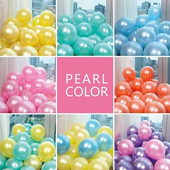 120Pcs multi-värvi õhupalli pearlescent värvi sobitamise vikerkaar latex balloon sünnipäeva, pulmapidu asjade või arch teenetemärgi