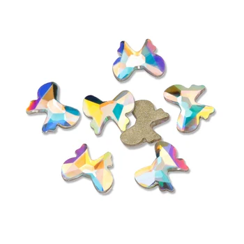 20PCS crystal daamid küünte teemant kivi prügikasti raputas AB Õmble kive 3D nail art teenetemärgi ehted ehted