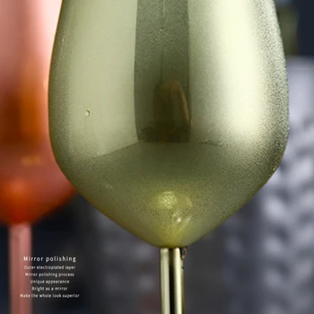 Roostevabast Terasest Šampanja Tassi Veini Klaas Kokteili Klaas Metall, Klaas Veini Baar Restoran Pokaalilaadse MDJ998