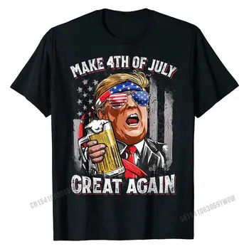 Tee 4. juuli Suur Jälle T-särk Trump Mehed Naised Õlle Puuvill Meeste T-Särk Slim Fit Tops T-Särk Kvaliteetse Vabaaja