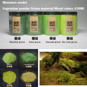 Miniatuurne mudel Taimestik pulber samblike materjal Segatud värve Liiva tabel materjalid DIY mudel, platvorm areenil