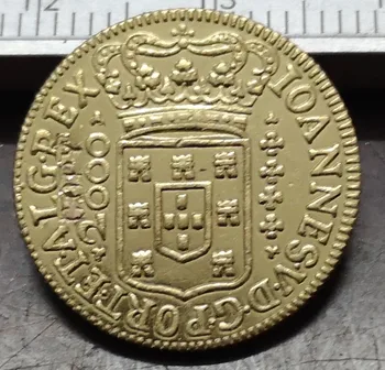1716 Brasiilia 2000 Reis -Joao V Koopia 22K kuldmünt