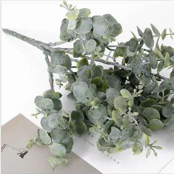 Tõeline Touch Kunstlik Eukalüpti Lehed Taimede Võlts Lehe Filiaali Taim Simulatsiooni Rohelus Kontor Aia Kaunistamiseks 38cm