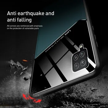 Samsung a12 Juhul Nahast Auto Magnet Omanik Telefoni Puhul Samsungi Galaxy A12 12 A125F Põrutuskindel Pleksiklaasist Kate Coque