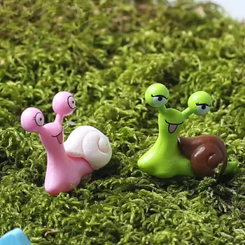 1tk Mini Vaik Käsitöö Kääbus Tigu Figuriin Decor Haldjas Aias nukk Ornament Juhuslik Värv