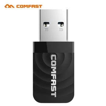 Comfast WiFi Adapter AC1300Mbps USB3.0 Dongle Traadita 5GHz/2.4 GHz Dual Band 802.11 AC Wifi-USB-PC/Desktop/Laptop Windows