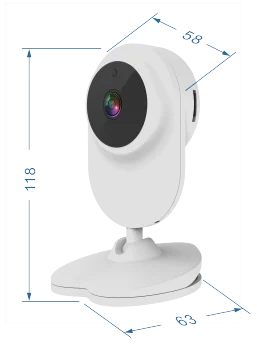 1080P 3MP, Wifi, Kaamera Järelevalve AI Arukate Inimeste Avastamine Kodu-ja Lemmikloomad Beebi Lapsehoidja Ekraan kahesuunaline Audio Pilve ja Micro SD