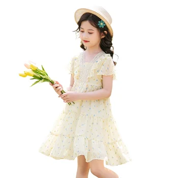 2021 Suvel Tüdrukud Lääne Stiilis Kleit 12 Laps Mood Elegantne Printsess Kleidid, Laste Riided 9 Tüdruk Suve Riideid