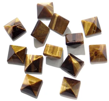 12MM Looduslikust kivist Quartz crystal Türkiisidega Tiger Silm Püramiidi kivi ümber Ripats diy Ehteid teha kaelakee Accessories50PCS