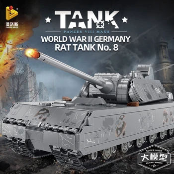 PANLOS 2127pcs Sõjalise saksa Hiir Tüüp Raske Soomustatud Tank, KES Sõdur ehitusplokid Laste Mänguasi Kleebis Kingitus Väike Tellistest
