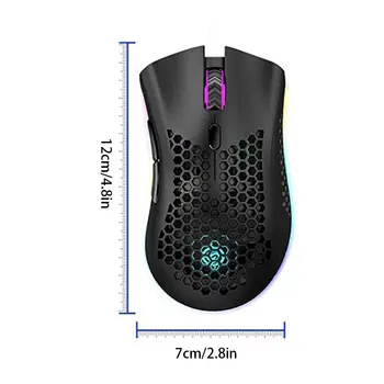 2.4 GHz Gaming Mouse Juhtmeta 1600DPI Usb Laetav Hiirt, Värviline RGB Kerge Arvuti Hiir Sülearvuti Õõnes PC Hiirt