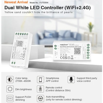 Miboxer 2.4 GHz Single Color Dual Valge RGB RGBW RGB+CCT LED Kontroller (WiFi+2.4 G) FUT035W Dimm Smart Muusika APP hääljuhtimine