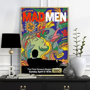 Mad Men Hooaeg seriaal Lõuendile Maali Seina Art Home Poster Art Decor Maali Seina Pilte elutuba Kaasaegse Teenetemärgi