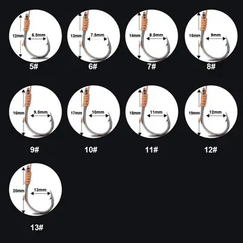 2TK String Konksu Komplekt String Konks Line Komplekti, 5 Väikesed Konksud merekalapüügi Kiire, Mugav Riputamiseks Sööt
