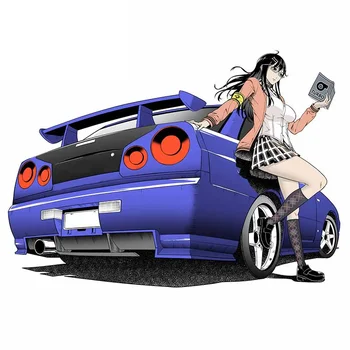 Auto Ilu Anime Sexy Hot Girl Car Styling Kate Kaitseraua Kriimustuste Kerega Esiklaas Cartoon Loominguline Trahvi Decal Kk15*9cm