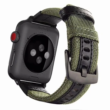 Nailon Lõuend Kangas nahast Rihm Apple watch band 40mm 38mm 44mm 42mm iwatch seeria 6 SE 5 4 3 Jeep Käevõru vöö Watchband