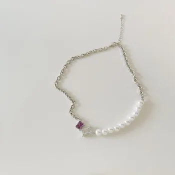 Pearl Vintage Vee Teemant, Moes Mõttes Kaelakee Femalen Mõttes Rangluu Kett 2021 Uues Valguses Luksus Choker Kett