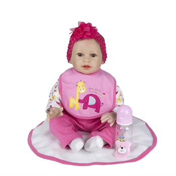 22 Tolline Kõrge Kvaliteedi Kliirens Uuestisündinud Baby Doll Smiley Puuvill Keha Uuestisündinud Baby Väikelapse Mohair Nukk Laste Päev Kingitusi