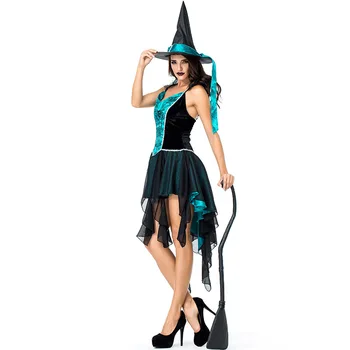 Uus Halloween Swallowtail Witch Kleit Up Pool Lepinguosalise Kleit Silma Tikandid Pilduma Nõid Mängu Kleit