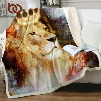 BeddingOutlet Lion King Tekid Jaoks Voodi Universumi Kosmilise Ruumi, Viska Tekk Loomade, mille Võra Kohandatud Tekk 3d Trükitud Mantas