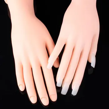 Plastikust Käsi + Tava Võltsitud Sõrme Küünte Art Akrüül UV-Geeli Koolitus Ekraan Model Vahendid Paindlik, Pehme Salong Maniküüri-Tööriistad
