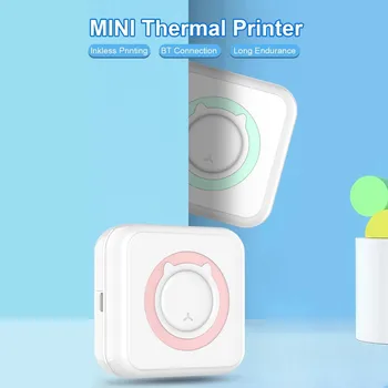 Mini kaasaskantav termoprinteri 200DPI Juhtmevaba BT Ühendus Photo Printer Label Memo List Foto Tasku Kiire Printer Prindi