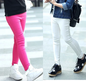 Uus Tüdrukud Poisid Säärised Puuvillased Püksid Kevad Sügis Lapsed Pliiats Püksid Mood Kõrge Vöökoht Laste 3 12Y Pikad Püksid