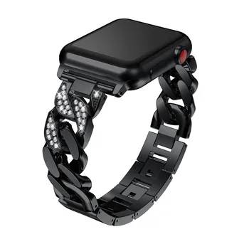 Naiste luksuslik Metallist Käevõru Apple Watch Band Seeria 6 5 se 4 3 2 1 Teemant Ketid aas Rihma iwatch 38 42 40 44 mm