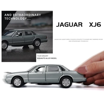 1:32 Jaguar XJ6 Auto Mudel Sulamist Auto Die-valatud Mänguasi Auto Mudel Heli-ja Valgus-Laste Mänguasjade Kollektsiooni