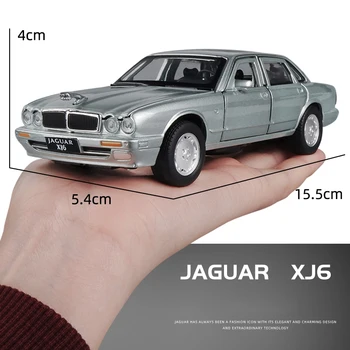 1:32 Jaguar XJ6 Auto Mudel Sulamist Auto Die-valatud Mänguasi Auto Mudel Heli-ja Valgus-Laste Mänguasjade Kollektsiooni